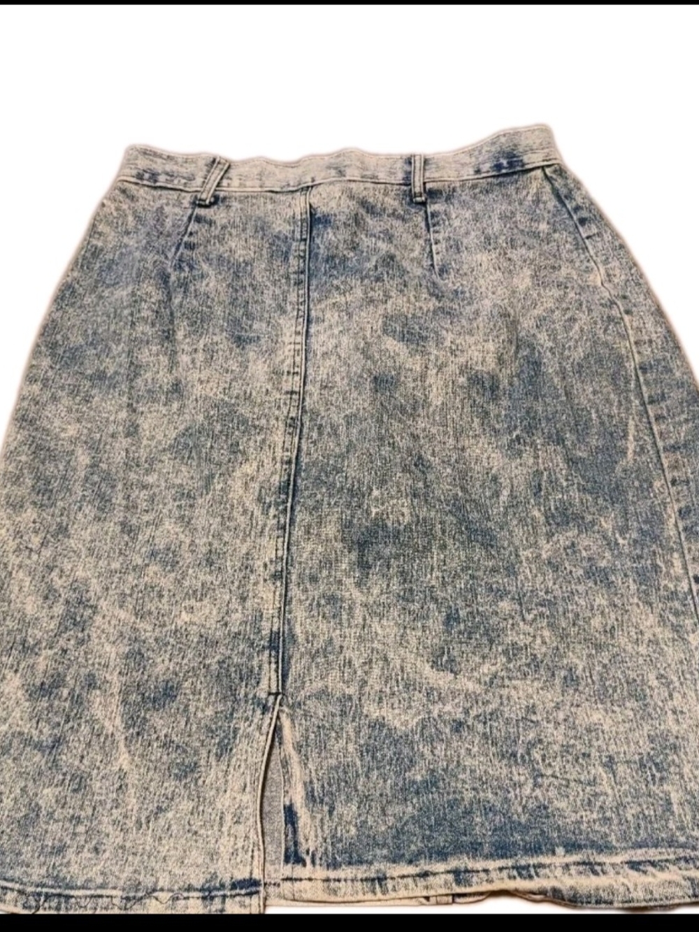 Kayo Vintage 80s Acid Wash Denim Skirt High Waist  Size 30